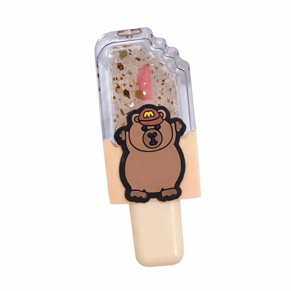 Capybara‎ Popsicle Lip Gloss Cute Glitter Bear Design Kawaii Animal Makeup